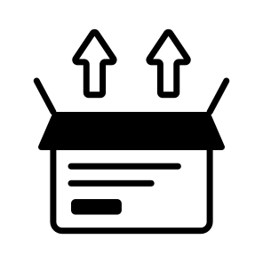 Unboxing, Reveal, Unpacking, Box, Opening icon