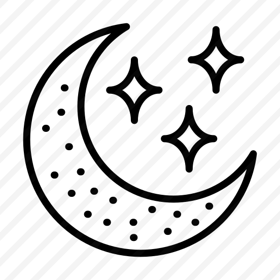 Night, Moon, Crescent, Stars, Celestial preview