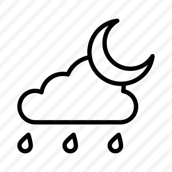 Rainy, Night, Sky, Weather, Moon preview