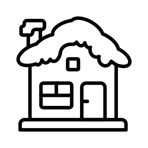 Snowy, House, Snow, Winter, Cold icon