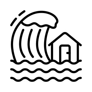 Tidal, Wave, Tsunami, Flooding, Catastrophe icon