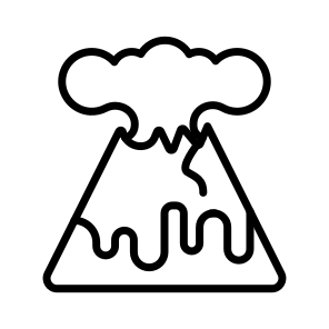 Volcano, Lava, Magma, Eruption, Magma icon