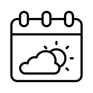 Weather, Calendar, Forecast, Partly Sunny icon