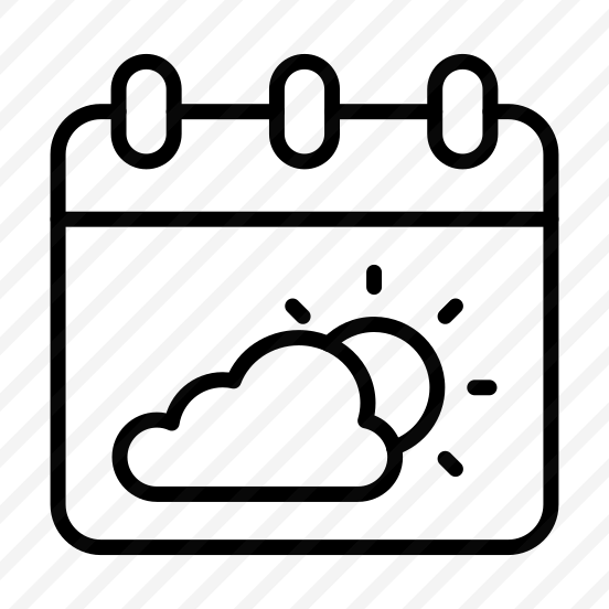 Weather, Calendar, Forecast, Partly Sunny preview