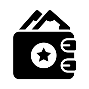 Wallet, Purse, Billfold, Notecase, Apparel icon