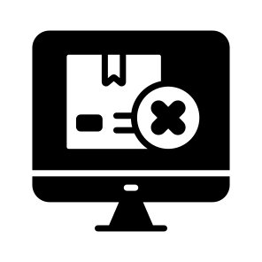 Cancellation, Rejection, Wrong, Online, Monitor icon