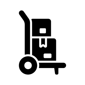 Cart, Dolly, Trolley, Warehouse, Logistics icon