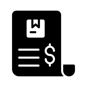 Logistics, Freight, Cargo, Invoice, Receipt icon