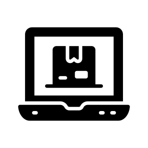 Online, Order, Laptop, Digital, Logistics icon