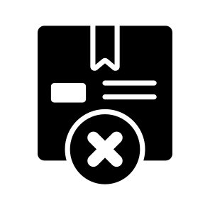 Order, Cancel, Delete, Reversal, Logistics icon