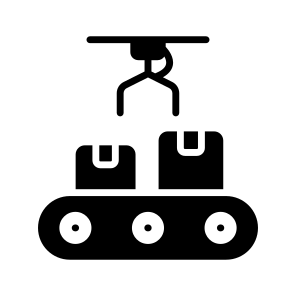 Packaging, Conveyor, Robotic, Machine, Production icon