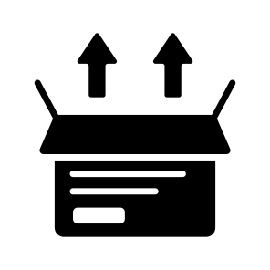 Unboxing, Reveal, Unpacking, Box, Opening icon