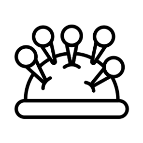 Sewing, Tailoring, Pins, Needles, Cushion icon