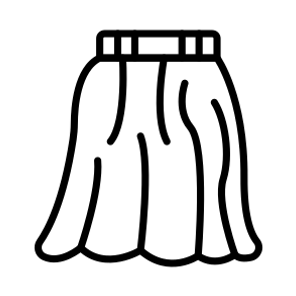 Skirt, Pleats, Apparel, Clothing, Wearable icon