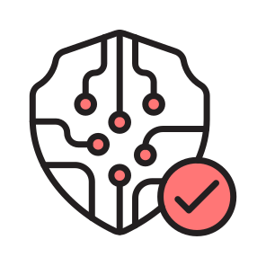 Digital, Shield, Verification, Tick, Mark icon