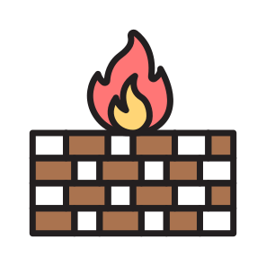 Firewall, Barrier, Wall, Burning, Fire icon