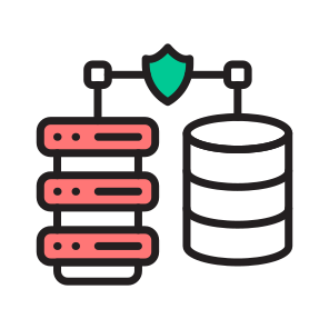 Hosting, Database, Network, Connection, Server,,, icon