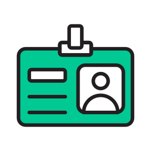 Id, Identification, Identity, Badge, Pass icon