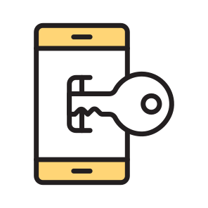 Key, Access, Unlock, Mobile, Phone icon
