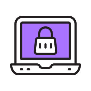 Laptop, Lock, Device, Notebook, Technology icon