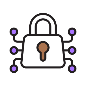 Lock, Padlock, Nodes, Digital, Latch icon