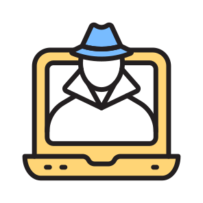 Online, Hacker, Cybercriminal, Cyber, Attacker icon