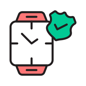 Smartwatch, Wristwatch, Watch, Device, Shield icon