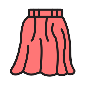 Skirt, Pleats, Apparel, Clothing, Wearable icon