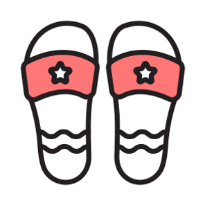 Slippers, Shoes, Footwear, Footgear, Apparel icon