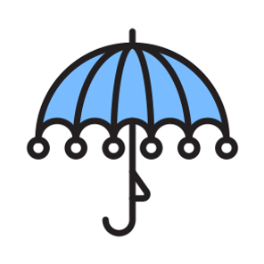 Umbrella, Parasol, Sunshade, Shade, Protection icon
