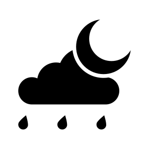 Rainy, Night, Sky, Weather, Moon icon