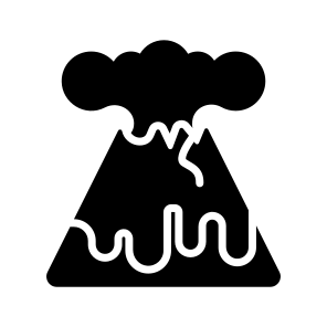 Volcano, Lava, Magma, Eruption, Magma icon