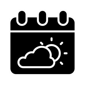 Weather, Calendar, Forecast, Partly Sunny icon
