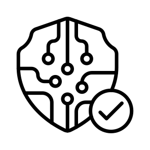 Digital, Shield, Verification, Tick, Mark icon