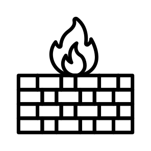 Firewall, Barrier, Wall, Burning, Fire icon