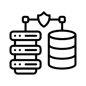 Hosting, Database, Network, Connection, Server,,, icon
