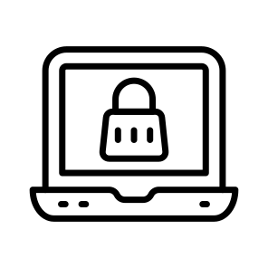 Laptop, Lock, Device, Notebook, Technology icon