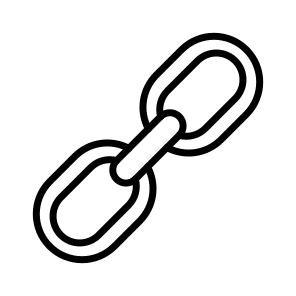 Link, Hyperlink, Textlink, Backlink, Linkage icon