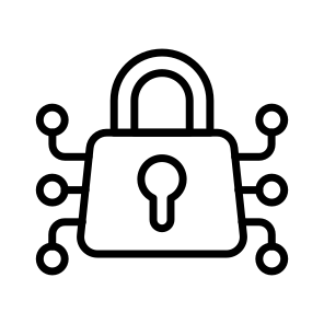 Lock, Padlock, Nodes, Digital, Latch icon