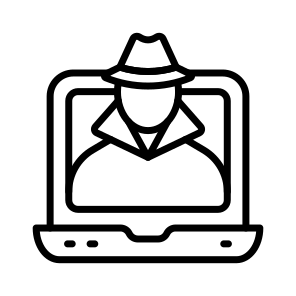 Online, Hacker, Cybercriminal, Cyber, Attacker icon
