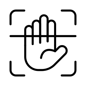 Security, Safety, Protection, Handprint, Biometrics icon