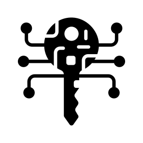 Digital, Key, Passkey, Access, Nodes icon