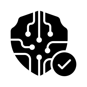 Digital, Shield, Verification, Tick, Mark icon