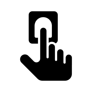 Touch, Tap, Press, Swipe, Interaction icon