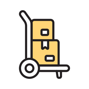 Cart, Dolly, Trolley, Warehouse, Logistics icon