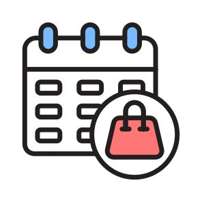 Day, Calendar, Date, Offer, Bag icon
