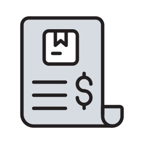 Logistics, Freight, Cargo, Invoice, Receipt icon