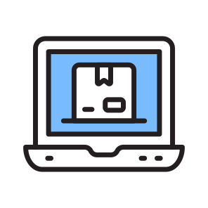 Online, Order, Laptop, Digital, Logistics icon
