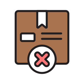Order, Cancel, Delete, Reversal, Logistics icon
