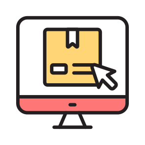 Order, Delivery, Parcel, Product, Click icon